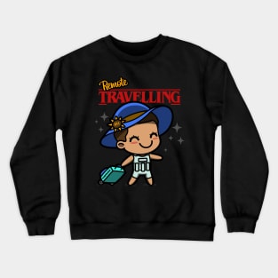 Stranger Things Cute Kawaii Eleven Travelling Vacation Meme Crewneck Sweatshirt